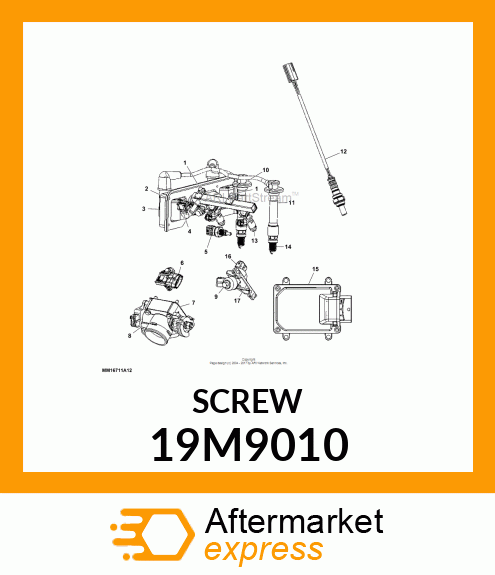 SCREW, FLANGED, METRIC 19M9010