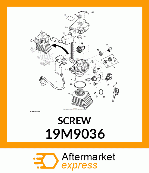 OVAL HEAD CAP SCREW M4X10 LAN999 19M9036