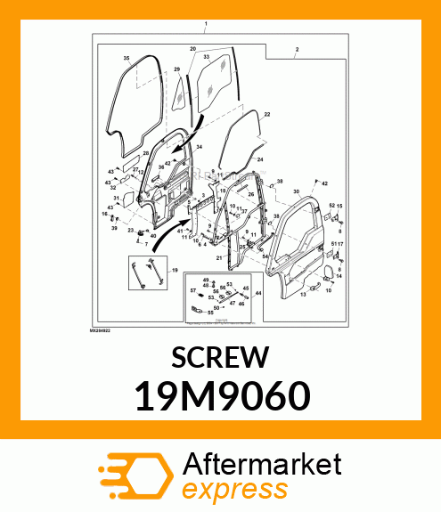 SCREW, FLANGED, METRIC 19M9060