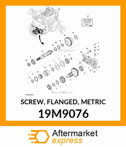 SCREW, FLANGED, METRIC 19M9076