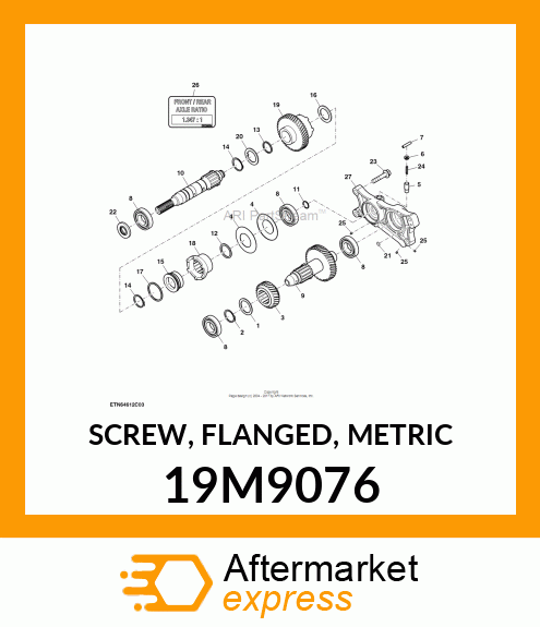 SCREW, FLANGED, METRIC 19M9076