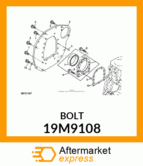 SCREW, FLANGED, METRIC 19M9108