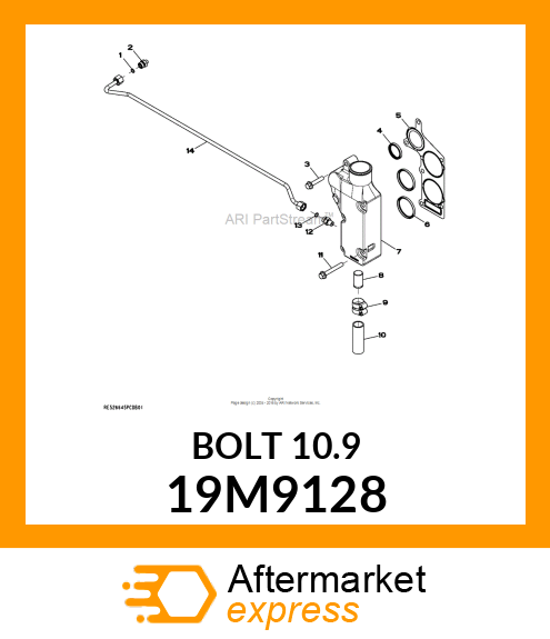 SCREW, M10X75 HH,FLG, JDS121, 10.9 19M9128