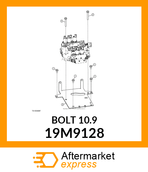 SCREW, M10X75 HH,FLG, JDS121, 10.9 19M9128