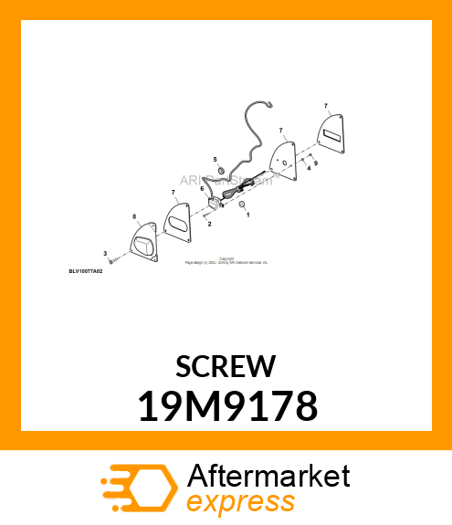 SCREW, HEX SOCKET,OVAL HEAD FLANGED 19M9178