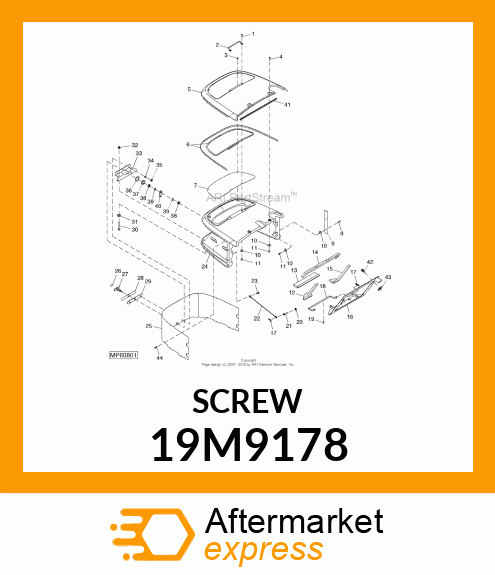 SCREW, HEX SOCKET,OVAL HEAD FLANGED 19M9178