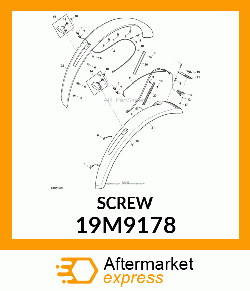 SCREW, HEX SOCKET,OVAL HEAD FLANGED 19M9178