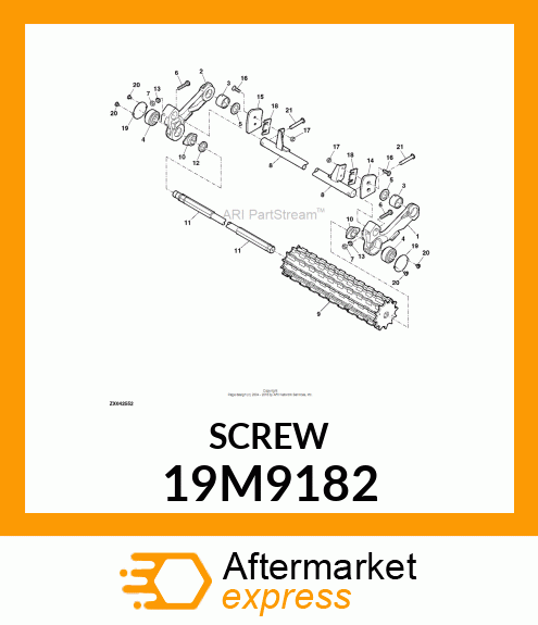 SCREW, HEX FLAT CTSK HEAD, METRIC 19M9182