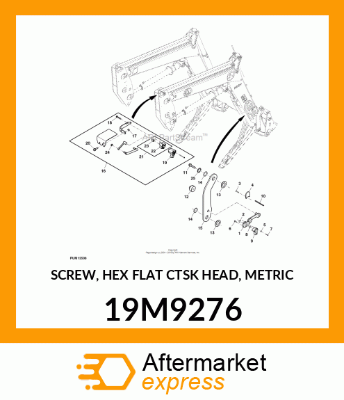 SCREW, HEX FLAT CTSK HEAD, METRIC 19M9276