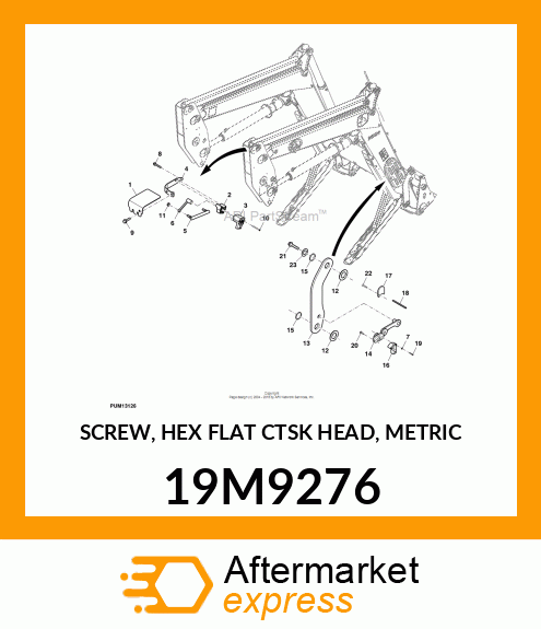 SCREW, HEX FLAT CTSK HEAD, METRIC 19M9276