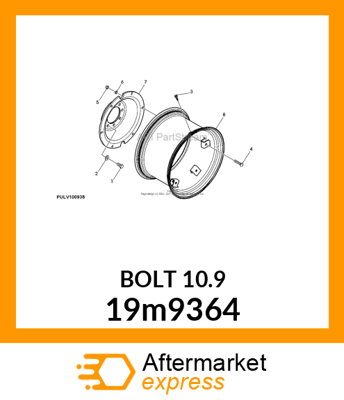 SCREW, HEX HEAD, METRIC 19m9364