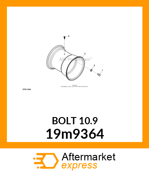 SCREW, HEX HEAD, METRIC 19m9364