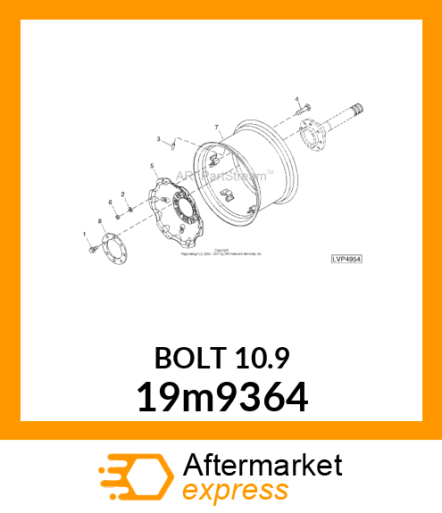 SCREW, HEX HEAD, METRIC 19m9364