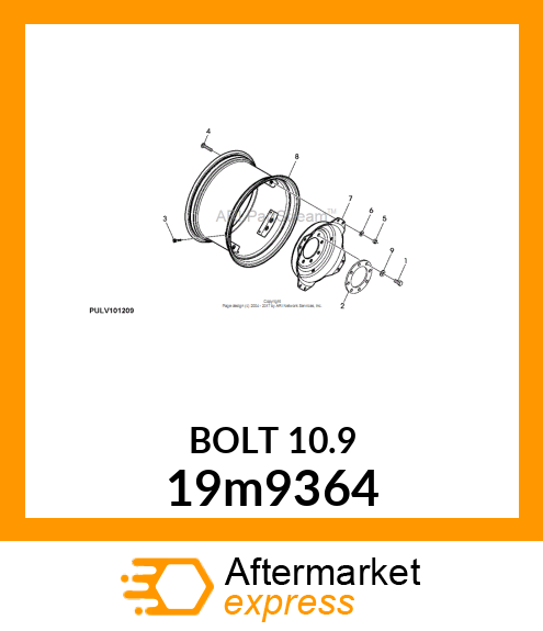 SCREW, HEX HEAD, METRIC 19m9364