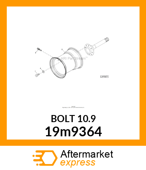 SCREW, HEX HEAD, METRIC 19m9364