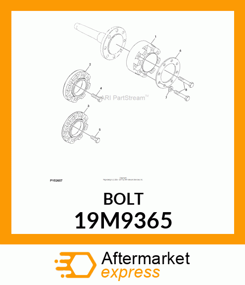 SCREW, HEX HEAD, METRIC 19M9365