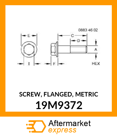 SCREW, FLANGED, METRIC 19M9372