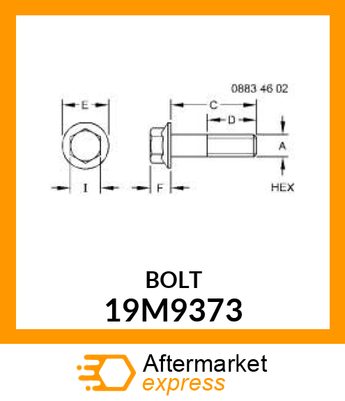 SCREW, FLANGED, METRIC 19M9373