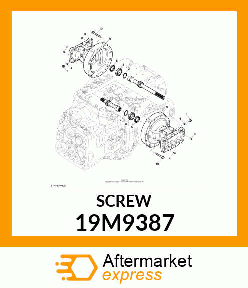 SCREW, FLANGED, METRIC 19M9387