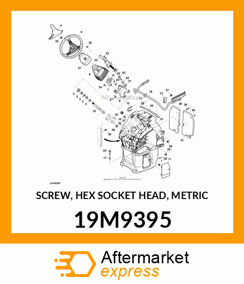 SCREW, HEX SOCKET HEAD, METRIC 19M9395