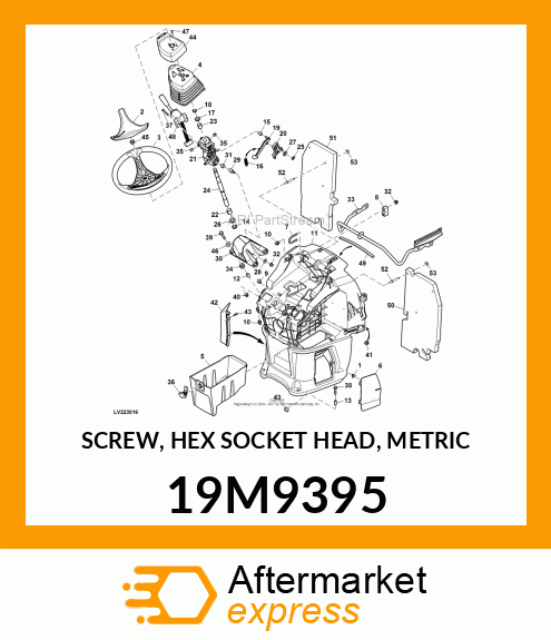 SCREW, HEX SOCKET HEAD, METRIC 19M9395