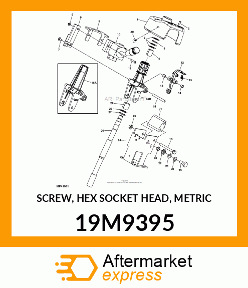 SCREW, HEX SOCKET HEAD, METRIC 19M9395