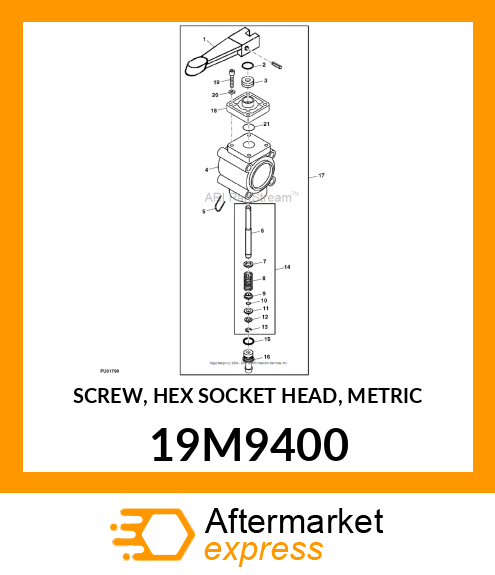 SCREW, HEX SOCKET HEAD, METRIC 19M9400