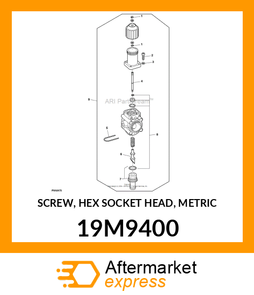 SCREW, HEX SOCKET HEAD, METRIC 19M9400