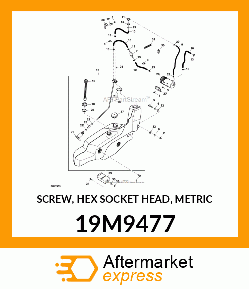 SCREW, HEX SOCKET HEAD, METRIC 19M9477