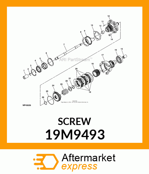 SCREW, HEX SOCKET HEAD, METRIC 19M9493