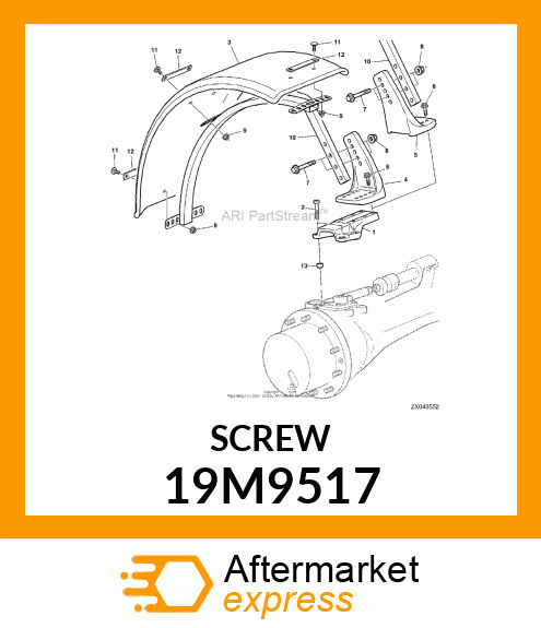 SCREW, HEX SOCKET HEAD, METRIC 19M9517