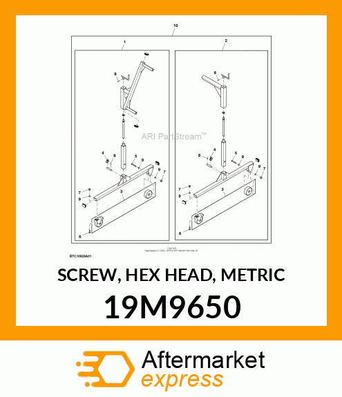 SCREW, HEX HEAD, METRIC 19M9650