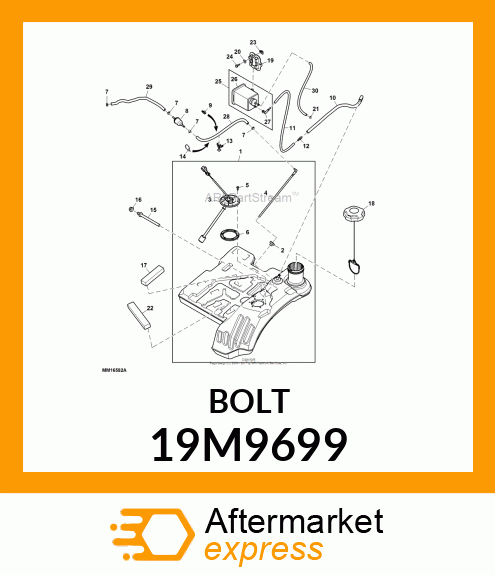 SCREW, FLANGED, METRIC 19M9699