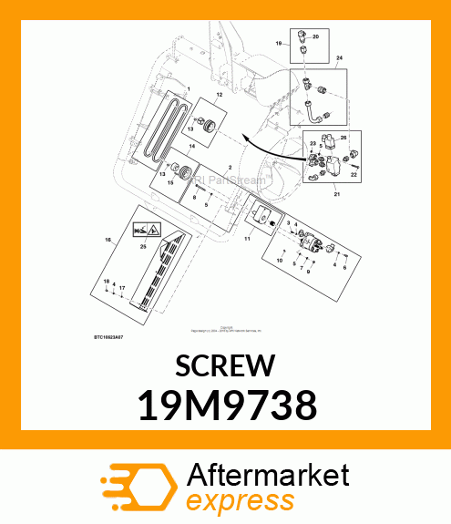 SCREW, HEX SOCKET HEAD, METRIC 19M9738