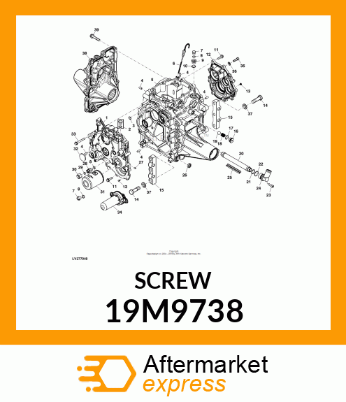 SCREW, HEX SOCKET HEAD, METRIC 19M9738