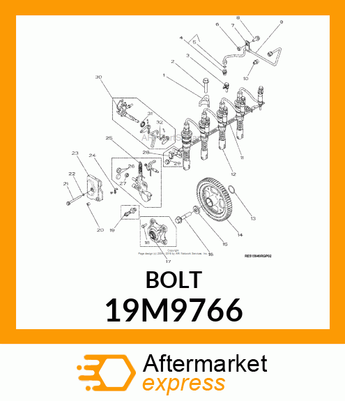 SCREW, FLANGED, METRIC 19M9766