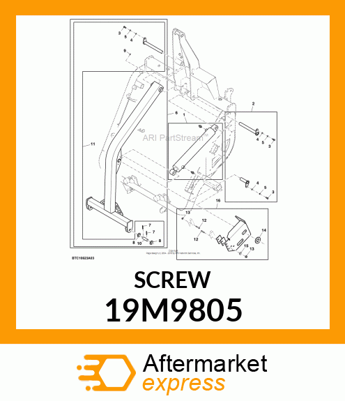 SCREW, HEX SOCKET HEAD, METRIC 19M9805