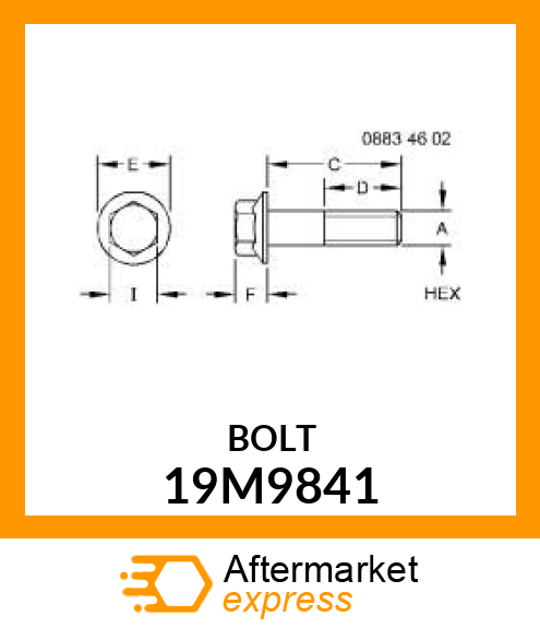 SCREW, FLANGED, METRIC 19M9841