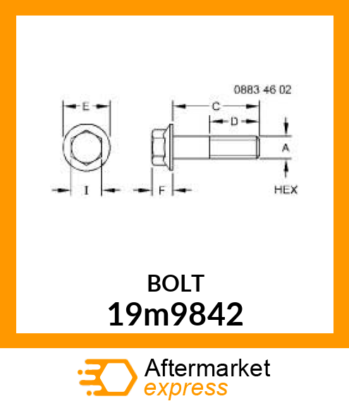 SCREW, FLANGED, METRIC 19m9842