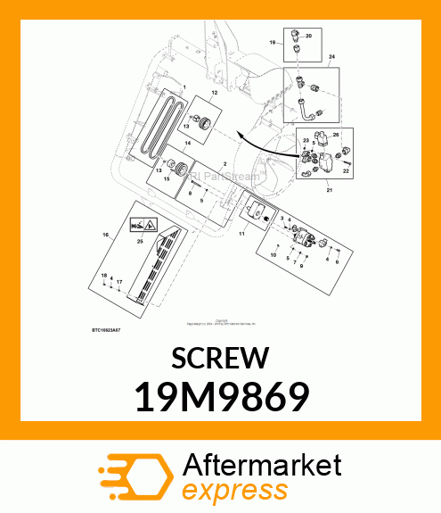 SCREW, HEX SOCKET HEAD, METRIC 19M9869