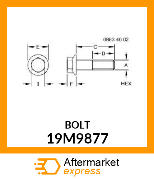 SCREW, FLANGED, METRIC 19M9877