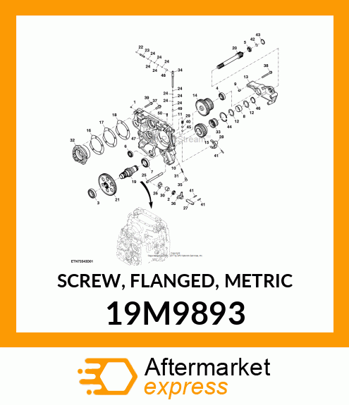 SCREW, FLANGED, METRIC 19M9893