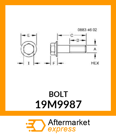 SCREW, FLANGED, METRIC 19M9987