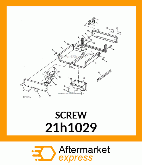 SCREW, MACHINE, SLOTTED PAN HEAD 21h1029