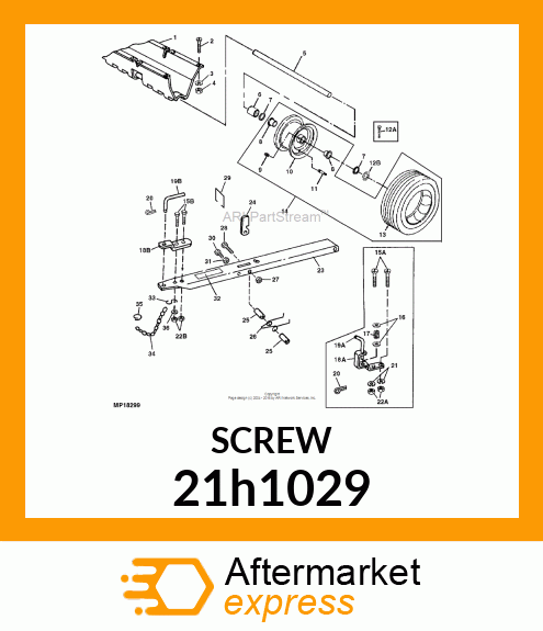 SCREW, MACHINE, SLOTTED PAN HEAD 21h1029