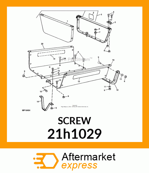 SCREW, MACHINE, SLOTTED PAN HEAD 21h1029