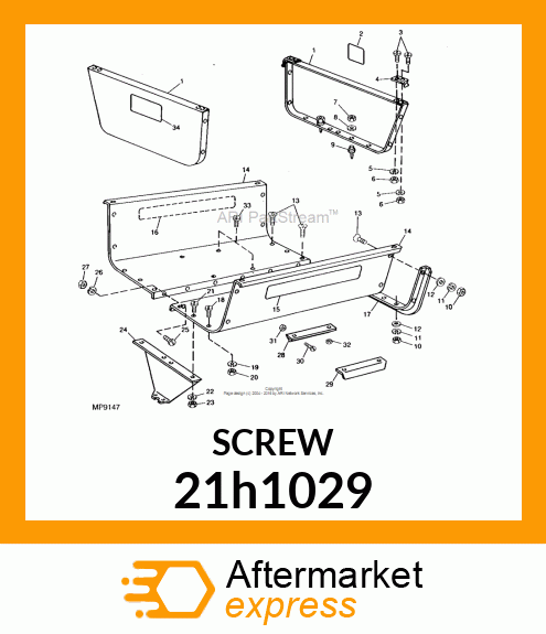 SCREW, MACHINE, SLOTTED PAN HEAD 21h1029