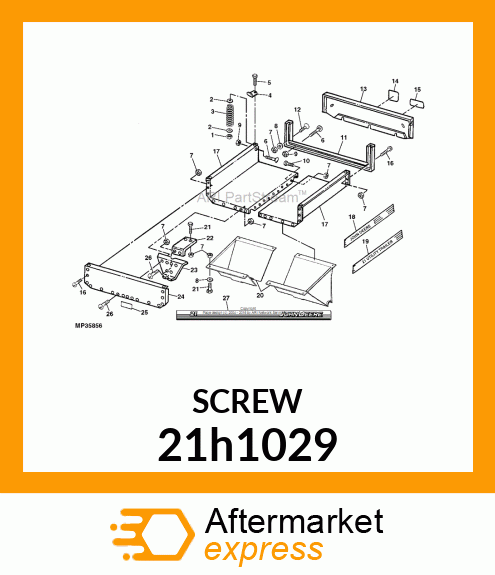 SCREW, MACHINE, SLOTTED PAN HEAD 21h1029