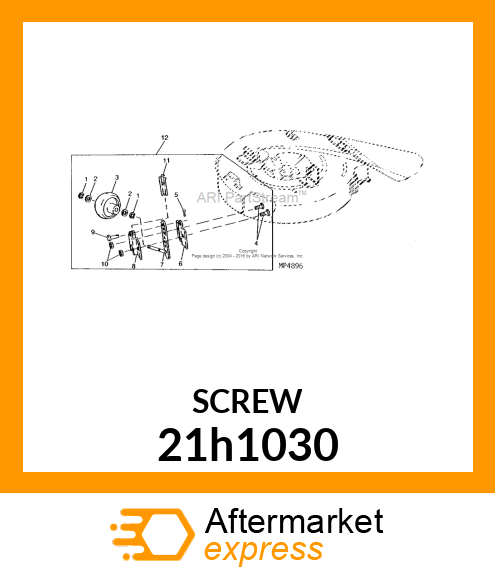 SCREW, MACHINE, SLOTTED PAN HEAD 21h1030