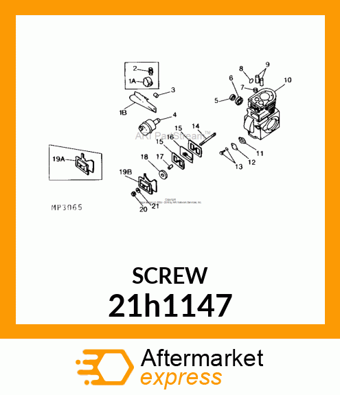 SCREW, MACHINE, SLOTTED PAN HEAD 21h1147